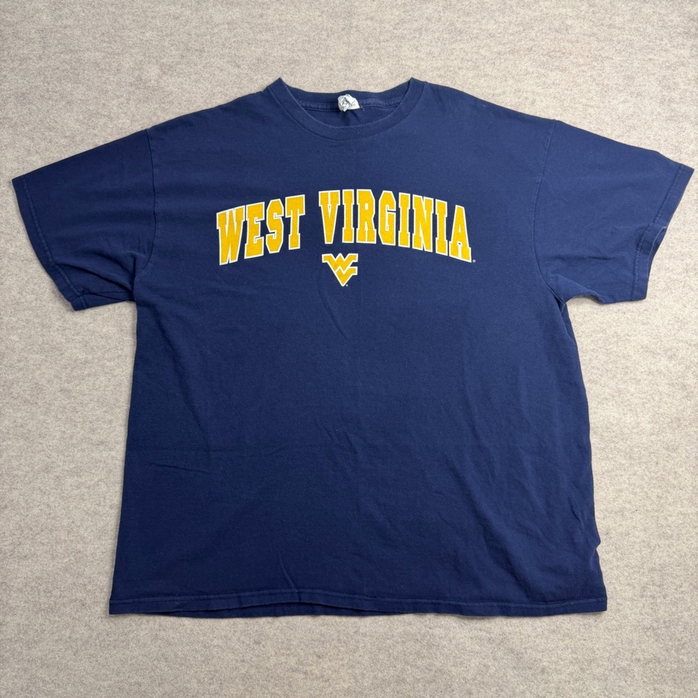 West Virginia Mountaineers T-Shirt Mens XL Navy Blue NCAA WVU Graphic Tee